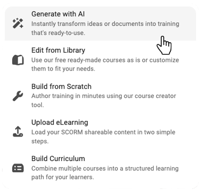 1 Generate with AI