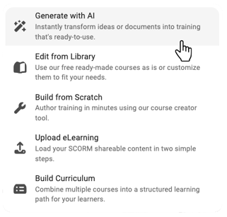 1 Generate with AI