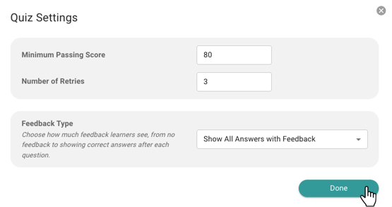 11 Quiz Settings