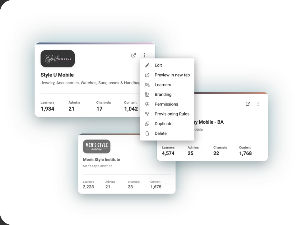 Groups and audience management settings