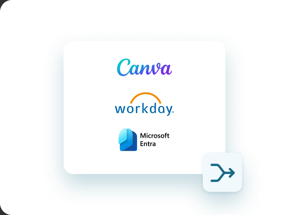 Integrations: Canva, Workday, and Microsoft Entra connected to Learner Mobile