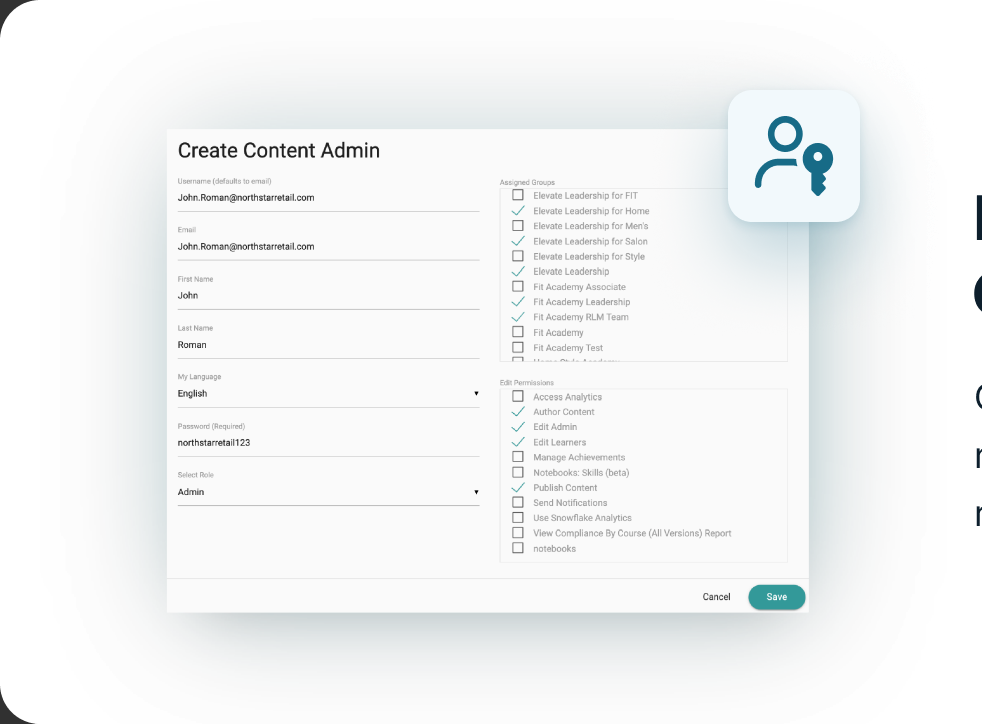 Role-based access controls