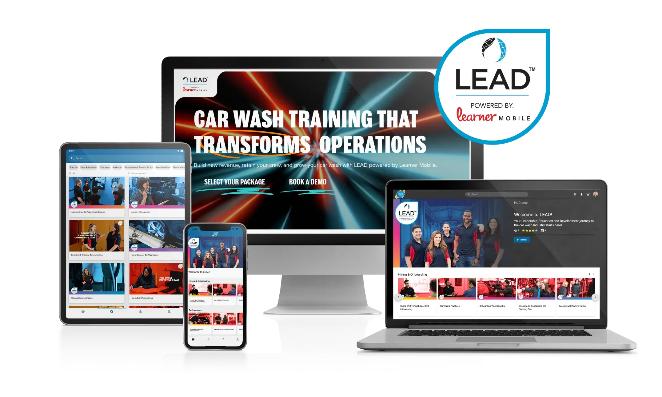 LEAD, Powered by Learner Mobile on mobile